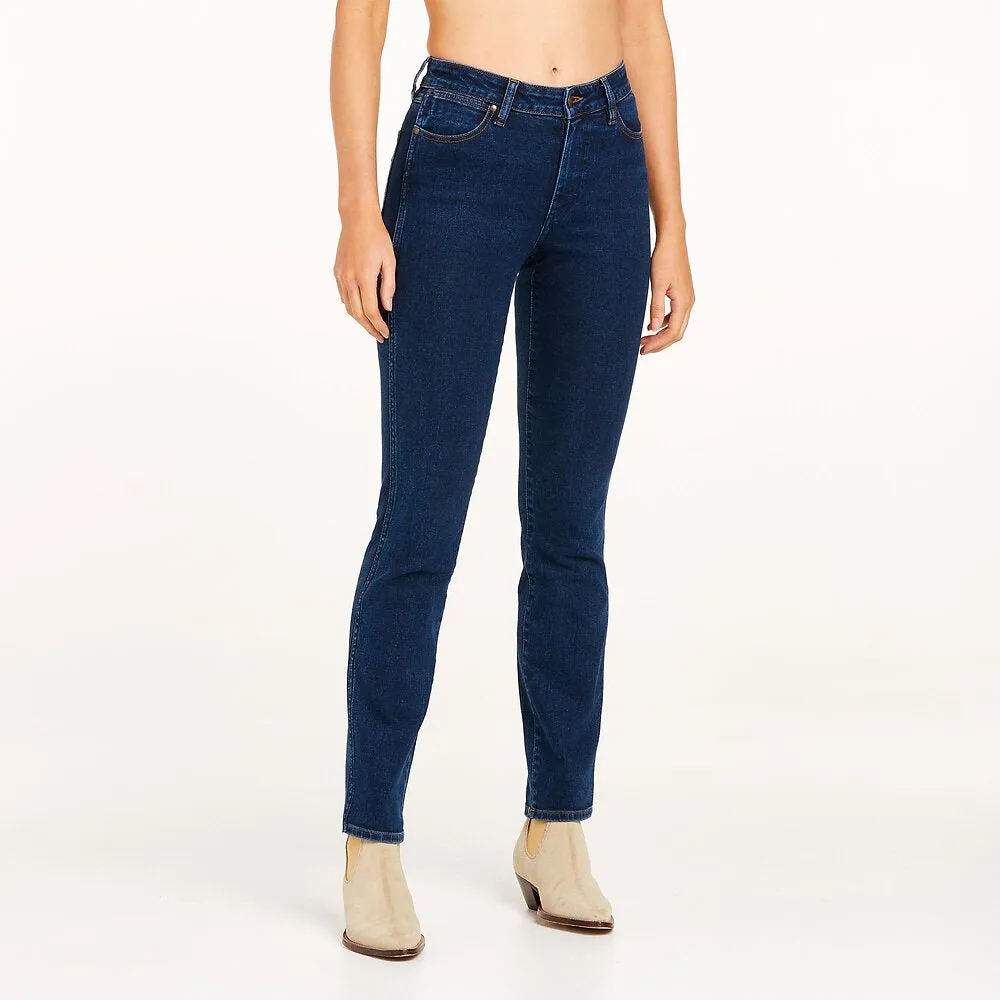 Wrangler Classic Mid Waist Dark Stone Ladies Jeans