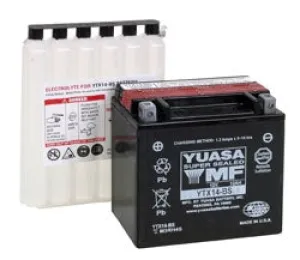 Yuasa Battery Maintenance Free AGM YTX14-BS Part# YUAM3RH4STWN